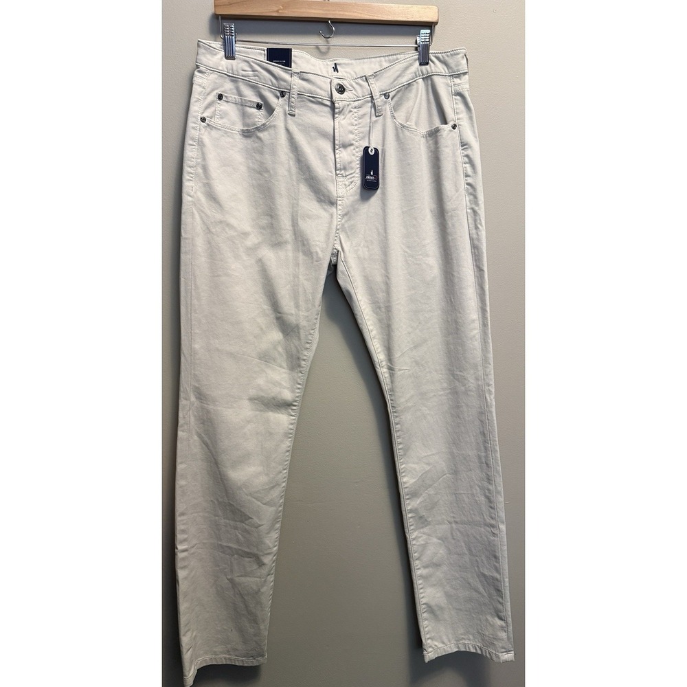 Johnnie-O Chinos Atlas Lightweight Stretch 5-Pocket Pants Golf Stone NWT 34x34